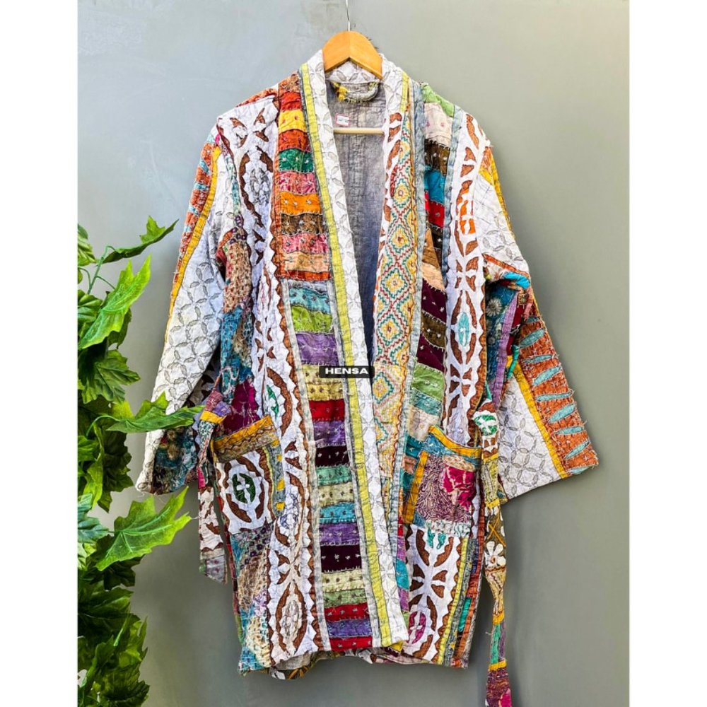 Cotton Patchwork Cut Work Printed Bridesmaid Bathrobe